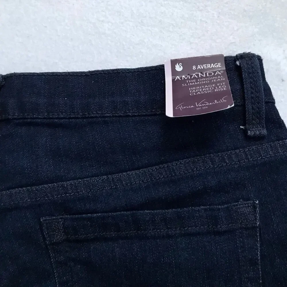Gloria Vanderbilt NWOT Amanda The Original Slimming Jeans Women 8 Average